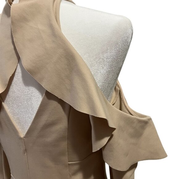 Free People Womens Cocktail Dress Sweet Talk Off The Shoulder Mini Taupe Size S - Picture 10 of 14